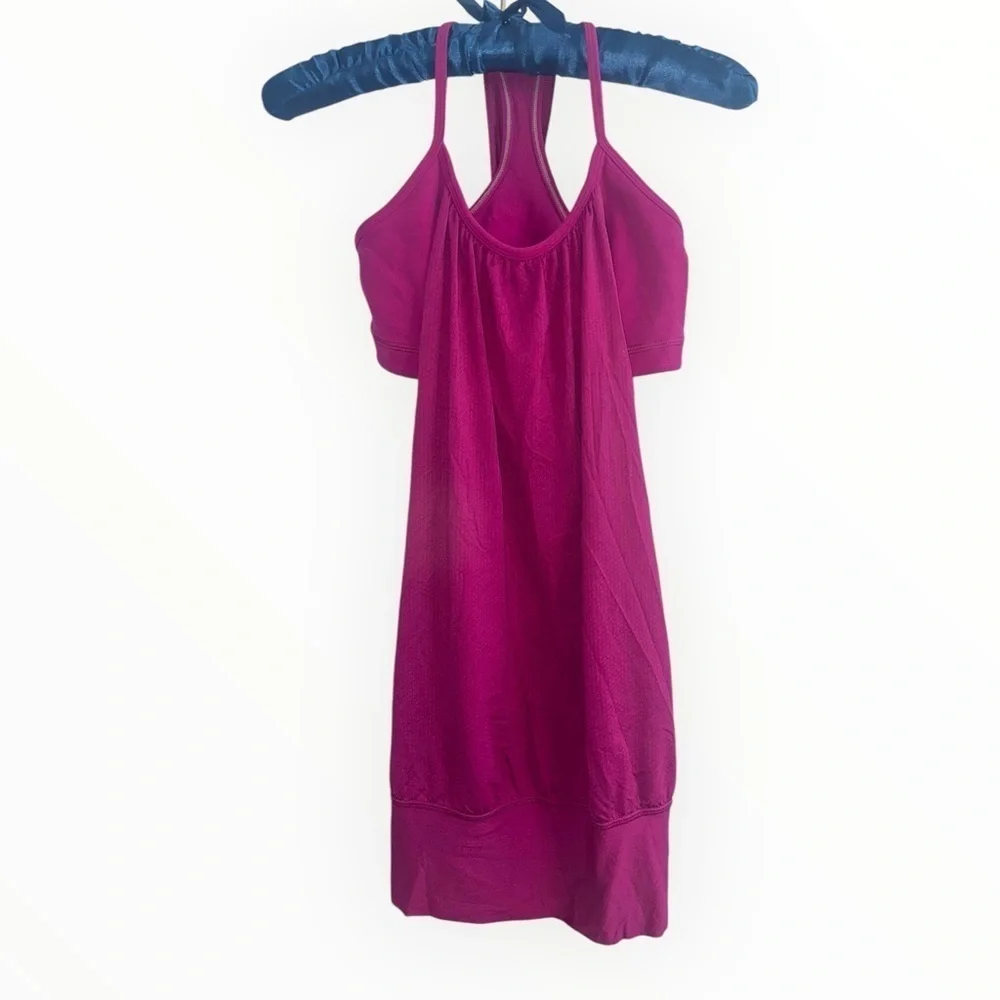 Lululemon Athletica No Limits Tank raspberry pink built in bra sleeveless sz 4